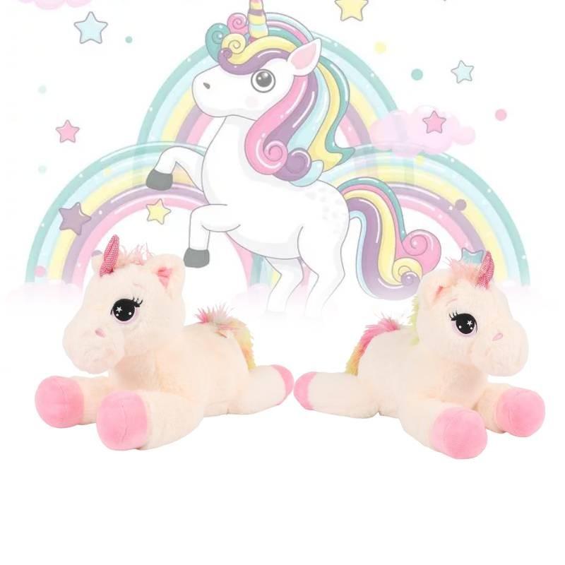 Rainbow Fur Unicorn Toys Cute Cartoon Girls Children Festivals Soothed Doll Gift