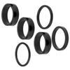 6Pcs Bicycle Headset Spacer Aluminium Alloy Bike Handlebar Stem Spacers for Mountain BikeBlack