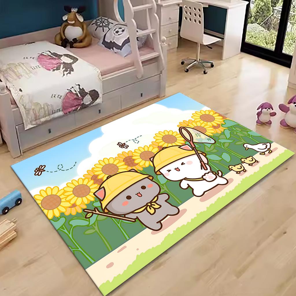 1pcs Bubu Dudu Panda Bear Printed Carpet Doormat Bedroom Decorative Rug for Living Room Kitchen Floor Mat Bathroom Anti-slip Mat