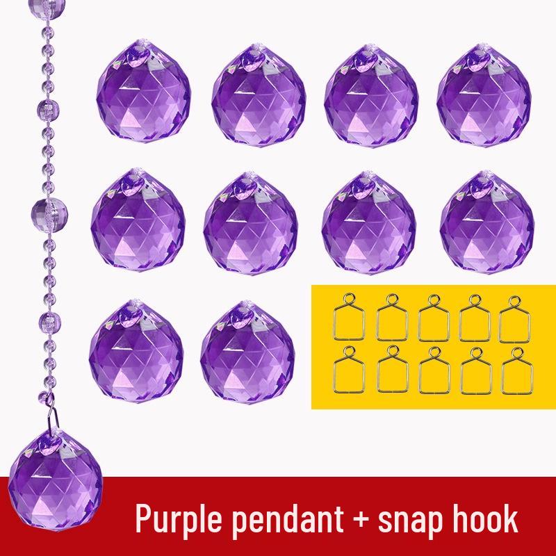 Transparent Crystal Bead Door Curtain for Wedding Decoration - DIY Hanging Partition with Feng Shui Elements, No Punching Required.