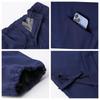 [HOHO AYUMU] Block-lined Fleece Samue (Work Clothes) [05.Navy] [L]