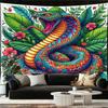 Snake Coils Around The Flower Bed Digital Printing Polyester Wall Tapestry Suitable For Use In Living Rooms Bedrooms Bars Party