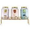 Drink Dispenser 8L Beverage Dispenser for Parties Glass with Stand 3PCS