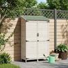 Garden Shed White 106.5 X 56 X 176 Cm Solid Spruce Wood