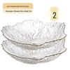 ZISIZ Gold-Rimmed Petal Glass Serving Plate Set