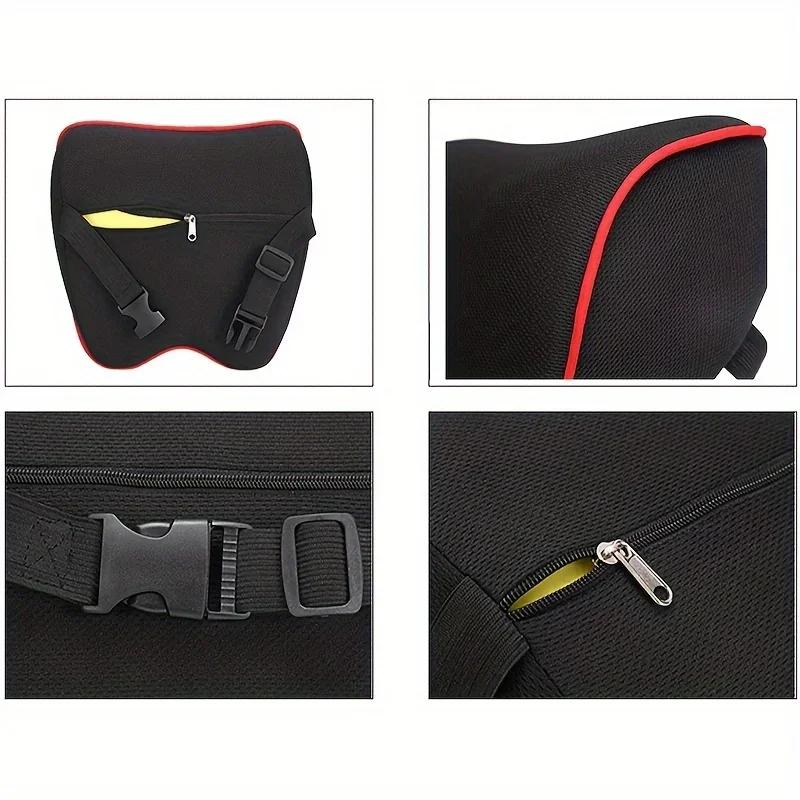 Ergonomic Memory Foam Car Neck Pillow - Adjustable Strap Headrest Cushion for Comfort & Easy Installation (Durable)