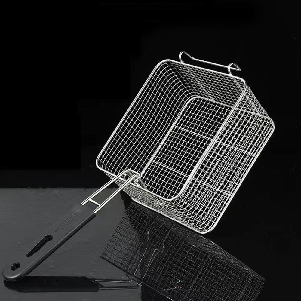 Fry Basket 20.5 × 18.5 × 10.5cm Nickel Plated Plastic Handle