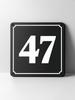 Metal House Number Sign, Black White Contrast, Outdoor Wall Decor for Home Street