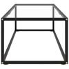 VidaXL Coffee Table Black with Tempered Glass 120x50x35 Cm