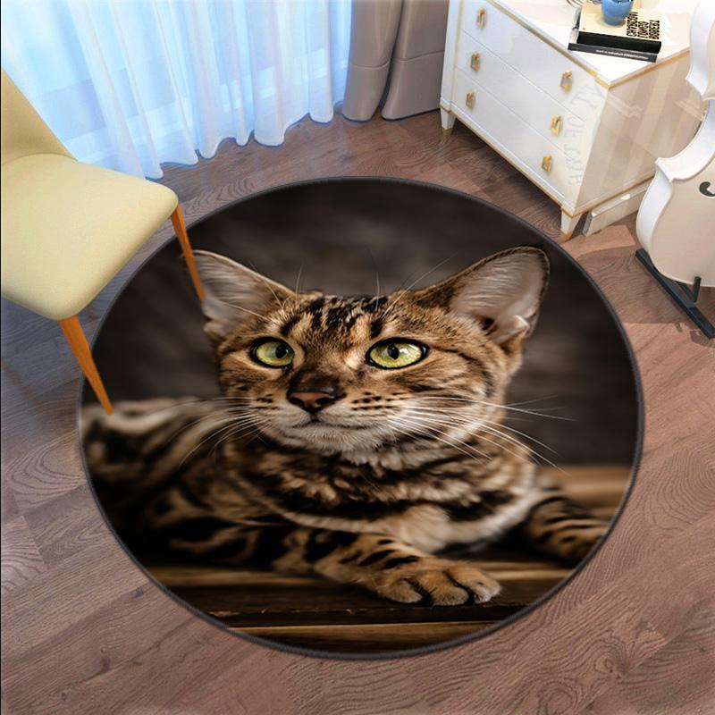 Wolf Heart Floral Fantasy Round Rug Home Soft Decorative Anti Slip Yoga Table And Chair Mat Carpet Outdoor Floor Mat Carpet S8