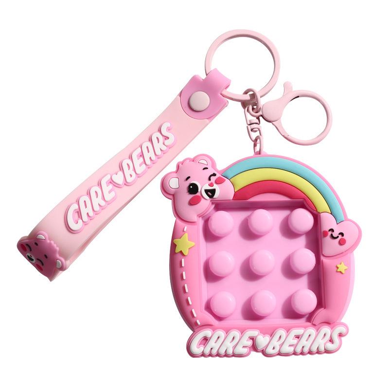 Cartoon Heart Bear Squeeze Toy Keychain - Cute Stress Relief Gift for Couples