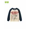 Children's Clothing Autumn and Winter Children and Teens' Sweater Fleece-Lined Sweater Clothes Girls' Dog Pullover Boys' Round Neck Fleece Top