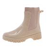 2025 Women's Fashion Elastic Band Waterproof Rain Boots - Thick Sole, Solid Color, Non-Slip & Versatile Casual Galoshes