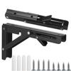 2 Pcs Stainless Steel Extension Frame Heavy Duty Floating Shelves Folding Shelf Brackets  Work Bench