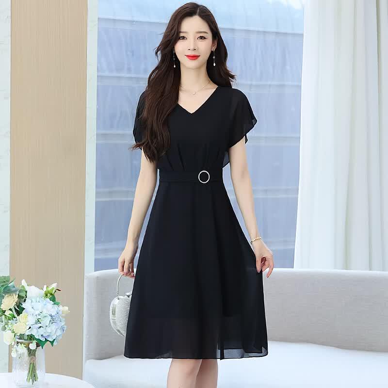 La Chapelle Classic A-Line V-Neck Midi Dress 3XL