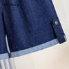 Koreanischer Stil Übergröße Sommer Damen Kurze Jeans Elastischer Bund Lässig Locker Blaue Denim Caprihosen Basic Damen Weites Bein Caprihosen XL-5XL