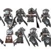 Medieval Knight Figures Building Blocks Elf Guard Dwarf Warrior Wild Boar Sheep Mount Fantasy Movie Character Soldier Bricks Toy