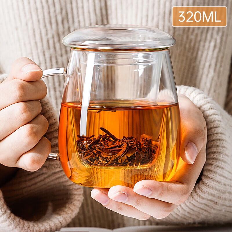 RELEA Mushroom Tea Separation Glass Cup