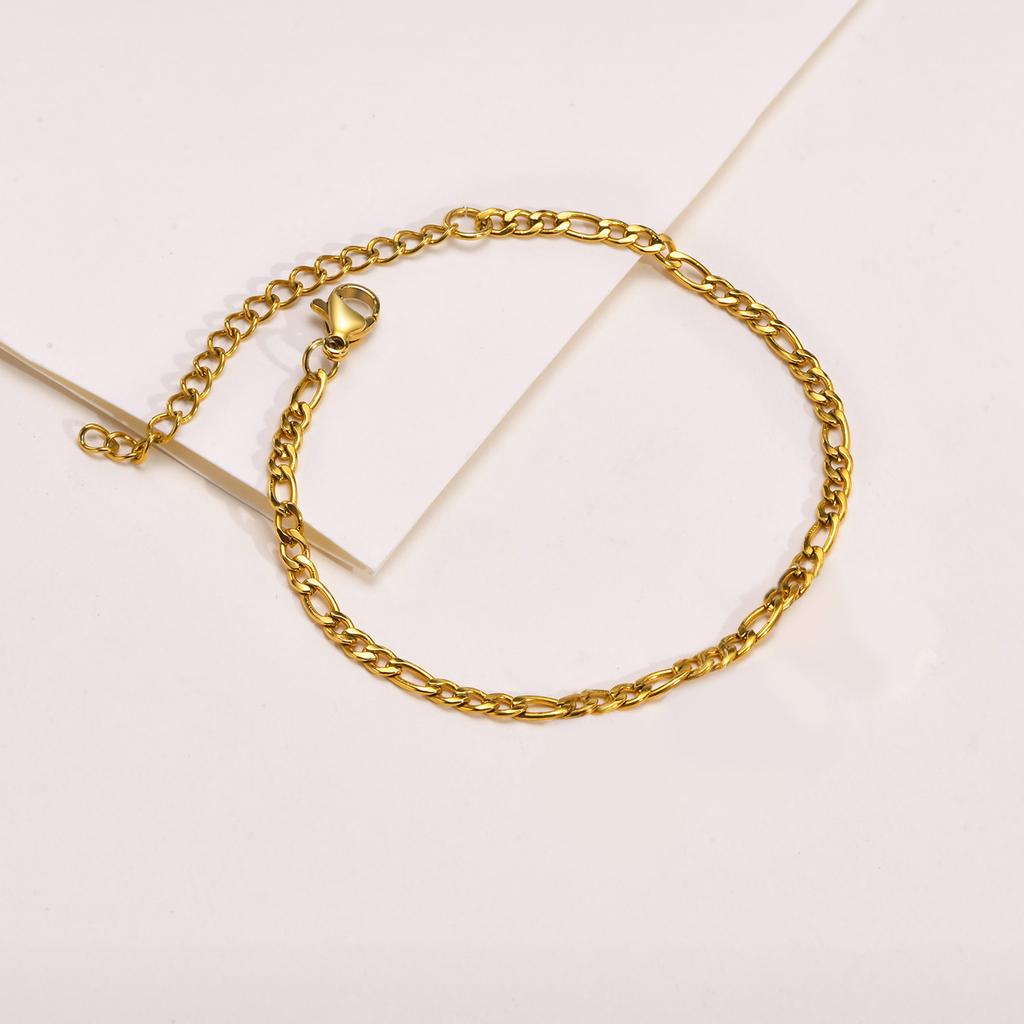 Dainty Link Chain Bracelets for Women Stainless Steel Stacked Bracelet Round Ring Bead Chain Bracelet Jewelry Christmas Gift