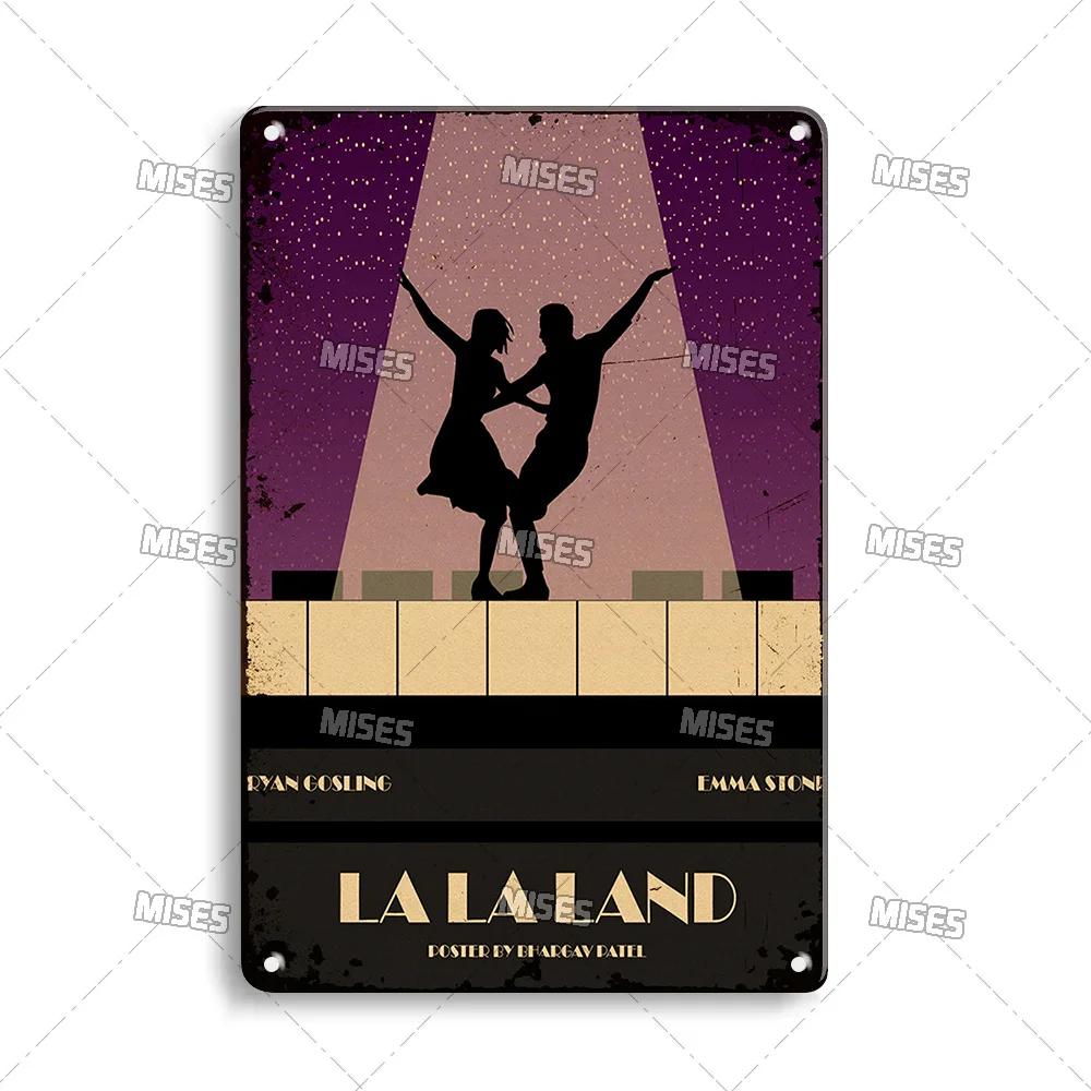 MISES LA LA LAND Classic Movie Metal Poster Cafe Home Kitchen Wall Decor Sign Decorative Plate Metal Plaque Retro Metal Tin Sign