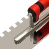 BHBL 1/2inch Square Notched Trowel,Stainless Steel Flat Finishing Trowel for Cement, Masonry Tile Installation Work