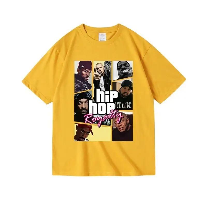 Hip-Hop Golden Age Legends "Parental Advisory Explicit Content" Mustard Vintage Oversized Short Sleeve T-Shirt