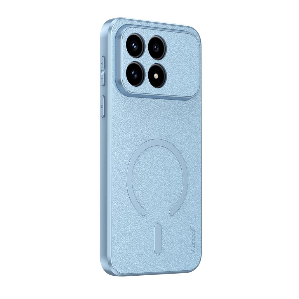 Custodia di Ricarica Wireless in Pelle di Capra per xiaomi POCO F8 Pro F8 Ultra X8 PRO MAX M8 PRO MAX Striscia Magnetica Integrata Copertura Protettiva