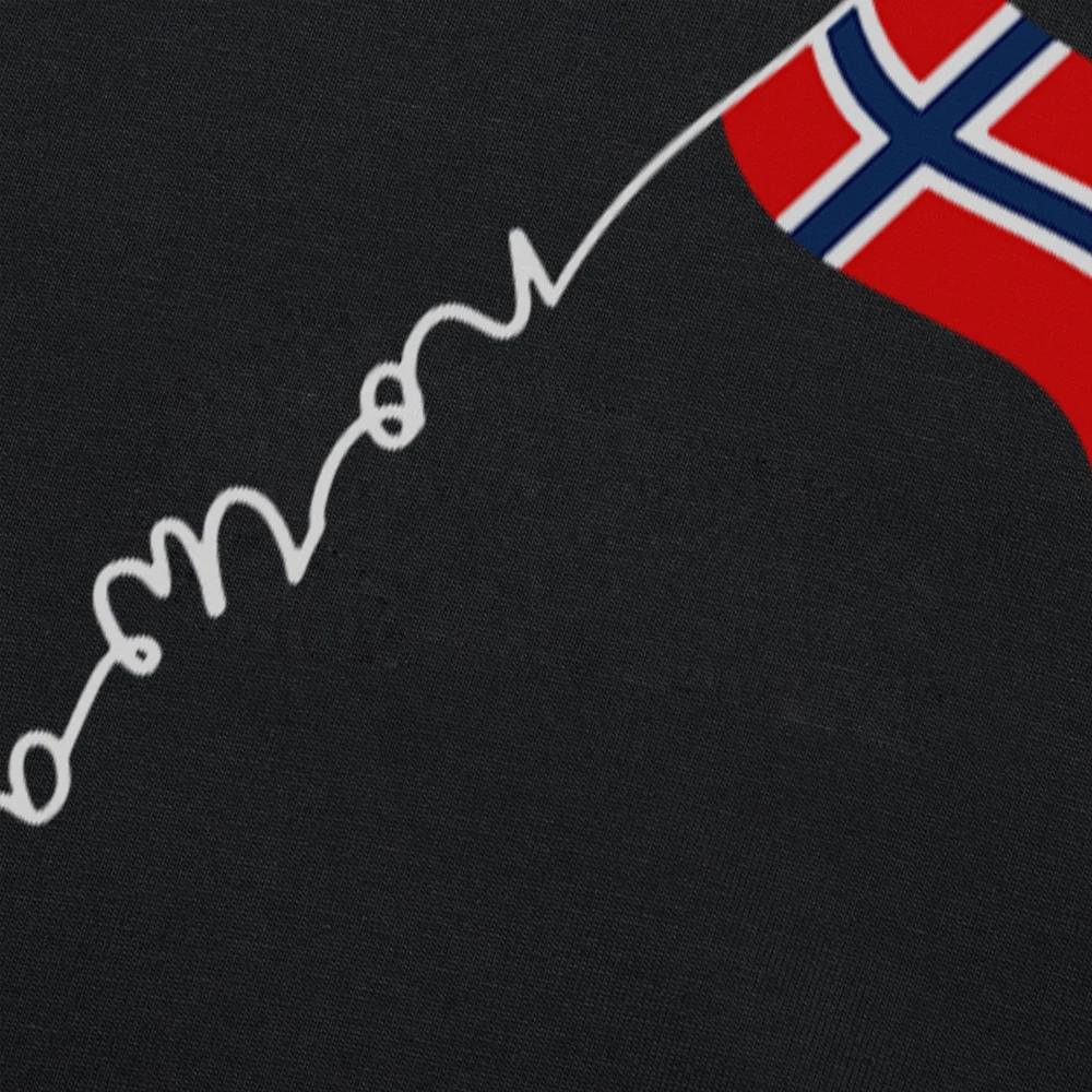 Lustige Norwegen Signatur Flaggenmast Norwegische T-Shirts Grafik Baumwolle Streetwear Kurzarm Geburtstagsgeschenke Sommerstil T-Shirt