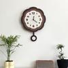 French Antique Clock Home Decoration Swing Wall Clock Living Room Creative Simple Silent Restaurant Wall Hanging Cream Clock