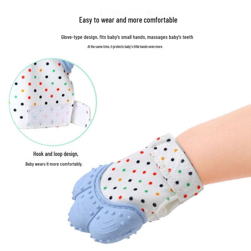 Silicone Sounding Teether Gloves for Babies - Soothing & Anti-Bite Toy