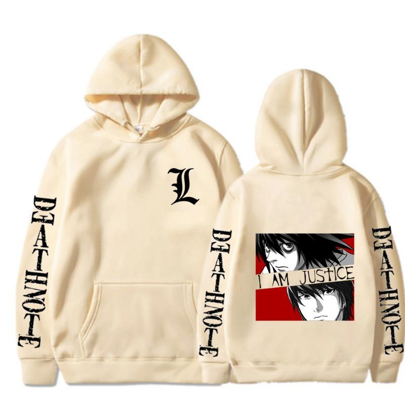 Yagami Light L·Lawliet Death Note Men's Hoodie Sweatshirt Men Womnen Fashion Brand Design Pullover Men's Fleece Hoodies