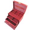 Les Trésors De Lily [N5286] - 'So British' Red Arabesque Jewelry Box - 22x14. 5x14. 5cm