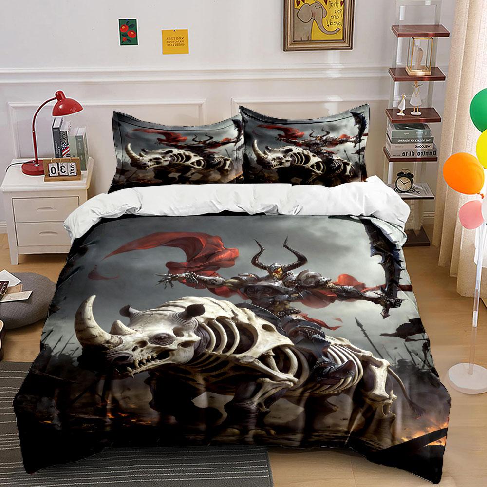 

Skeleton beast and warrior. Bedding sets Duvet cover sets Duvet covers Pillowcases(1 * Duvet Cover 2 * Pillowcases, without duvet insert) 135x200cm