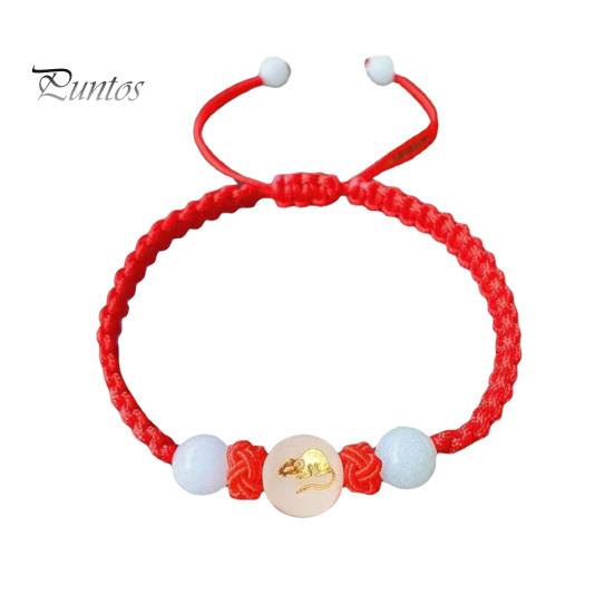 

Браслет із червоною мотузкою, щасливий рік Змії, плетений ручний ланцюжок, регульований камінь, регульований ручної роботи, браслет із роком змії, новорічний подарунковий браслет A