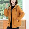 Women's Autumn Winter Fleece Jacket Middle-Aged Mother Korean Version Casual Hooded Warm Jacket