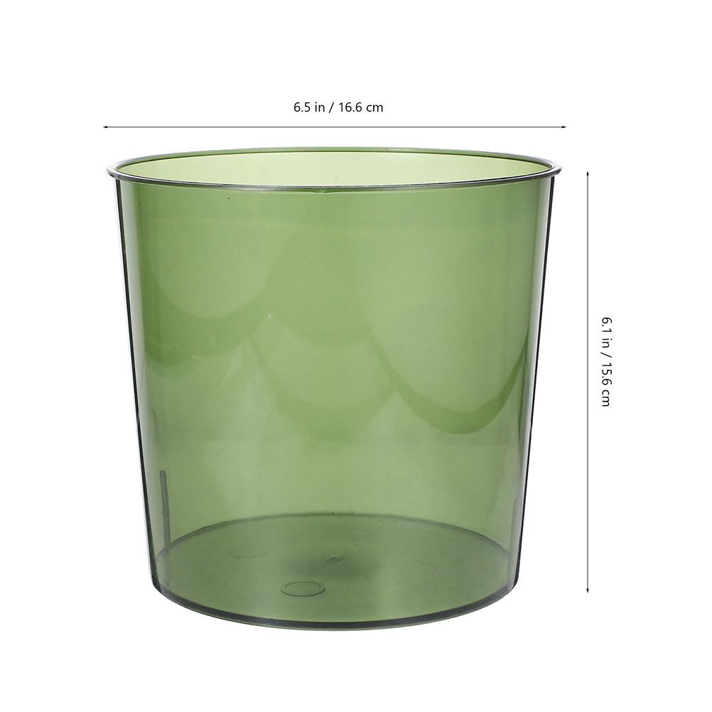 2Pcs Fresh Flower Waking Bucket Transparent Plastic Flower Holder Decorative Arrangement Vase Storage Container for Home Office зелёный