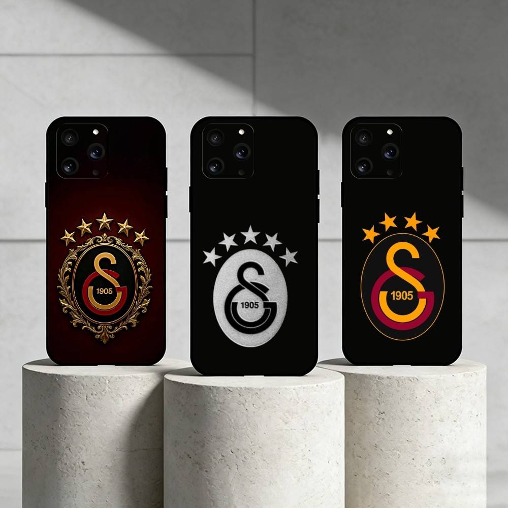 Coque de téléphone G-Galatasaray 1905 Silicone noir Souple Pour IPhone 17,16,15,14,13,12,11,SE,Plus Pro Max