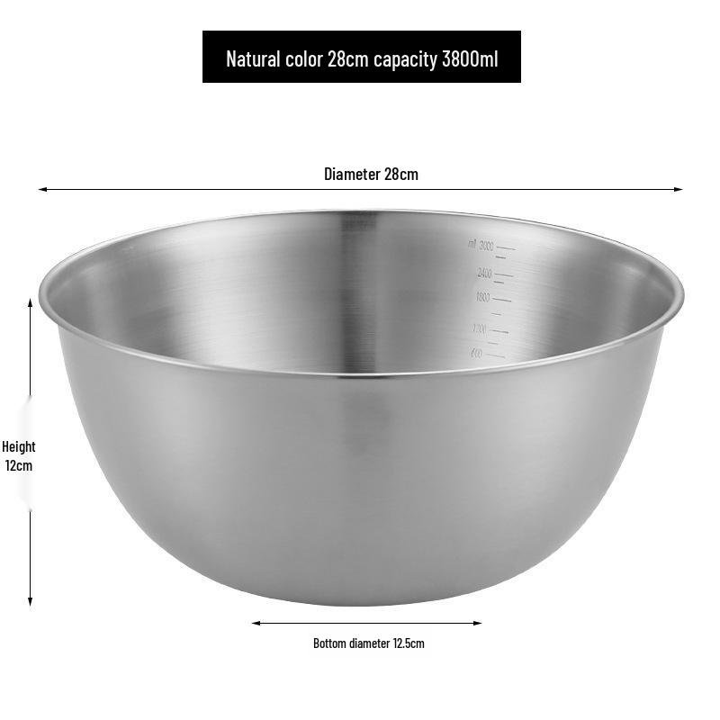 Nerezová multifunkční míchací mísa v korejském stylu se stupnicí