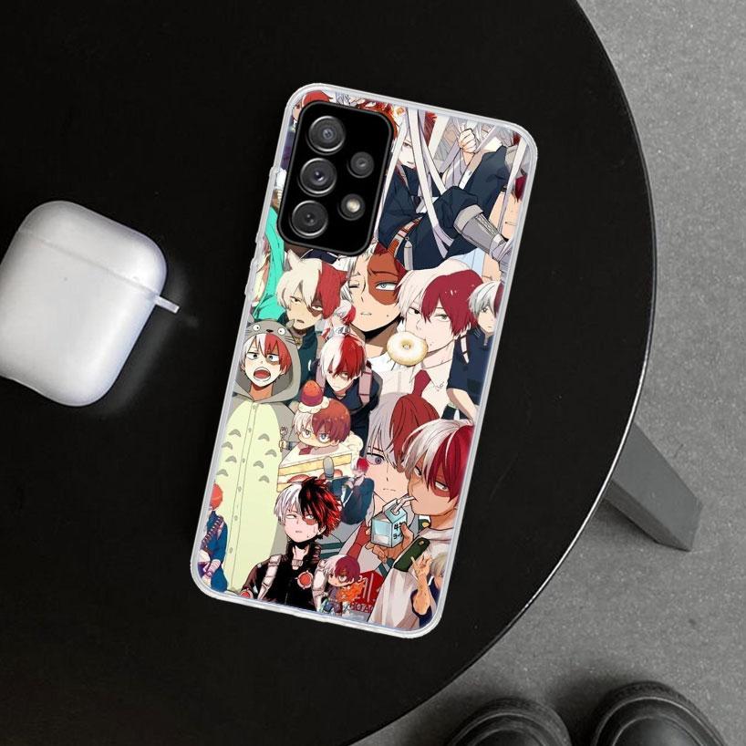 MHA Todoroki Shoto Phone Case Cover for Samsung Galaxy A12 A22 A32 A52 A72 A02S A51 A50S A31 A20S A10S Note 20 Ultra 10 Plus Gal