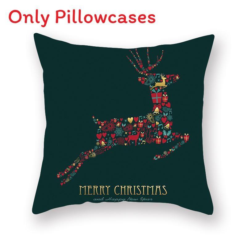 Merry Christmas Cushion Cover Xmas Home Sofa Throw Pillow Case Printing Garnish