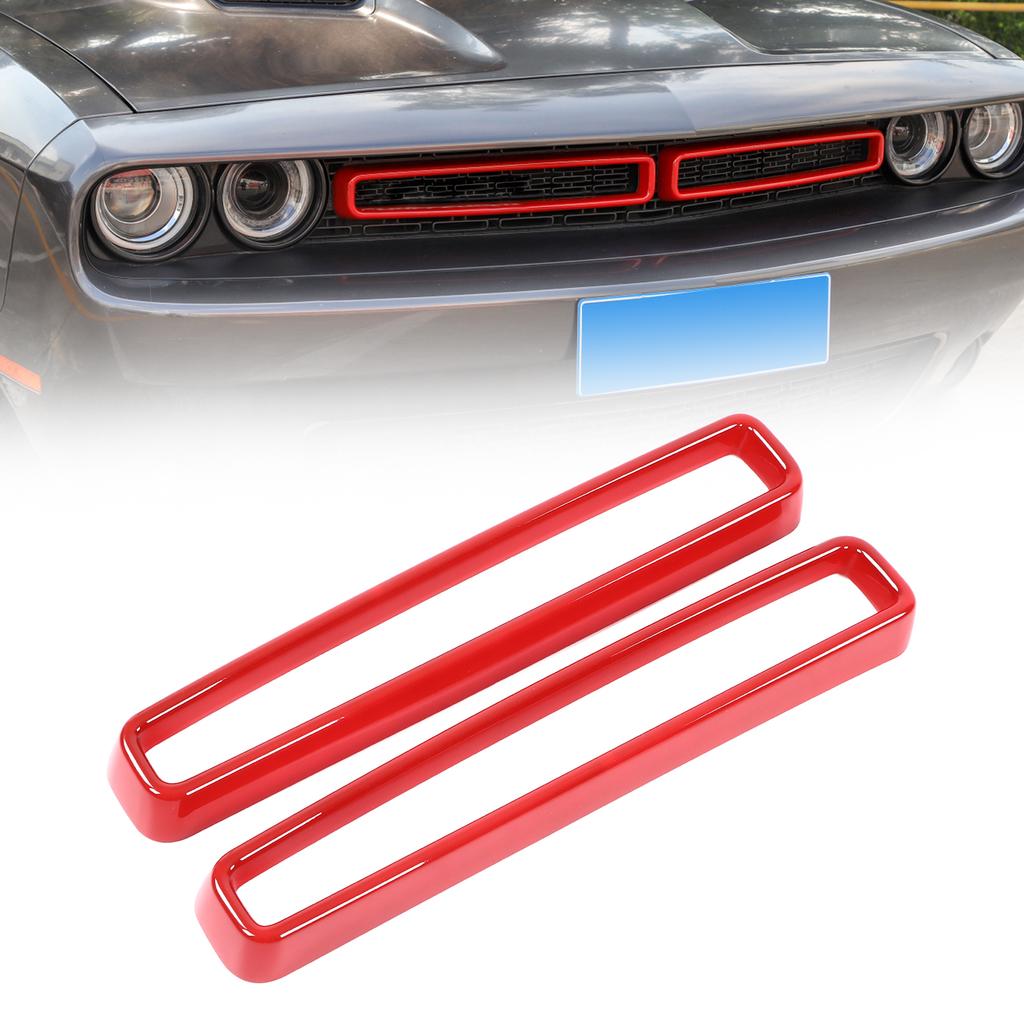 2 Pcs Front Grille Cover Trim Car Adaptations Replacement for     2015‑2021