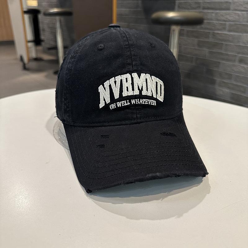 Spring and Autumn Ripped Soft Top Baseball Cap Children Show Face Small Casual Versatile Couple Cap