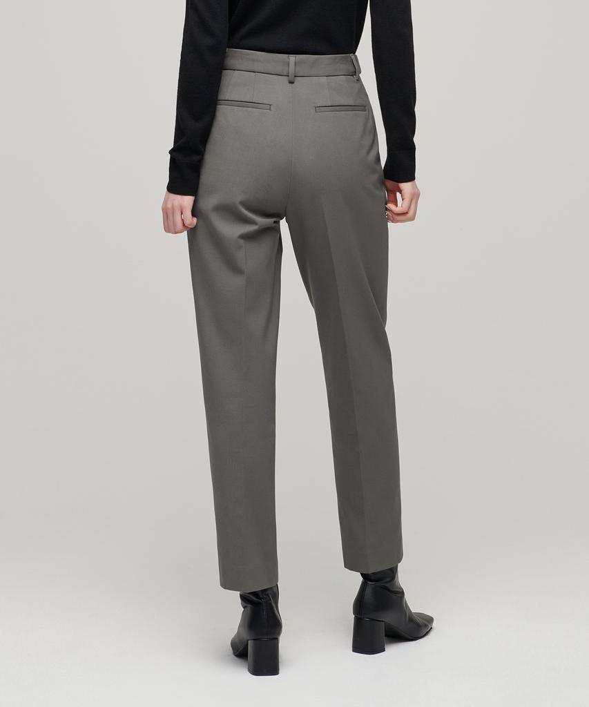 MUSINSA STANDARD WOMAN Women'S Heavyweight Fleece-Lined Loose Tapered Hidden Elastic Waist Slacks [Warm Gray]