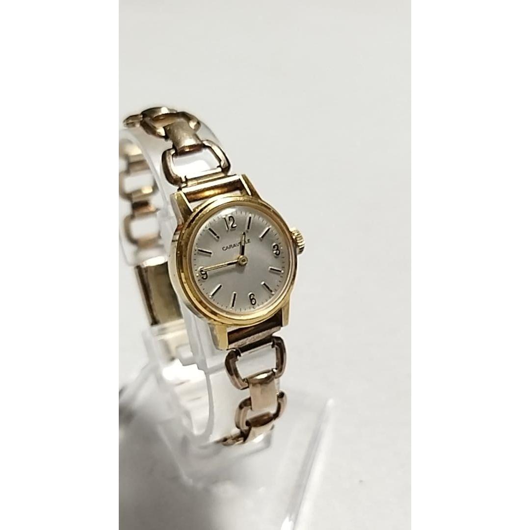 Used [Rare] Bulova CARAVELLE hand-wound 12K GF gold-plated working item