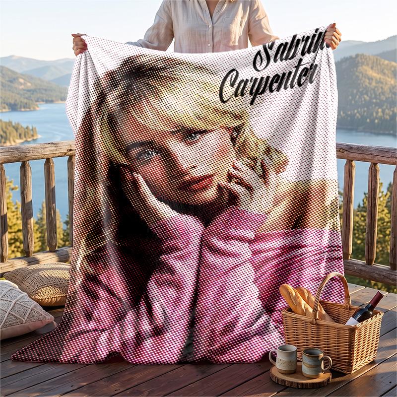 Warm Flannel Throw Blanket,Sabrina Carpenter Lightweight Cozy Blanket For Bed Sofa And Daily Use