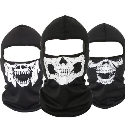 Máscara de calavera: Pasamontañas de Motocicleta Cortavientos para Hombres y Mujeres – Forro de Casco con Protección Solar
