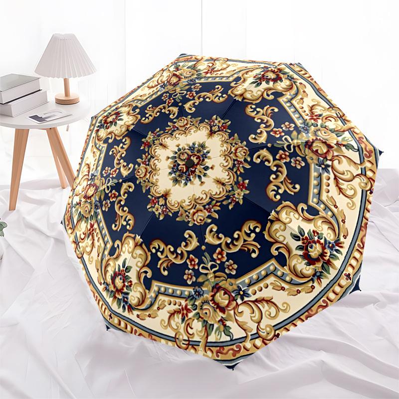 1pc Floral Pattern Automatic Open/Close Umbrella - Compact Travel Umbrella, Gift for Birthday, yy251208123