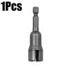 1/4 Inch 6.35mm Hex Shank Socket Adapter Nut for Power Tool Slotted Butterfly Bolt Socket Wrench Electric Screwdriver Sleeve