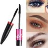 Black Mascara Waterproof Silk Fiber Volume Double Effect Long Lasting Lengthening Curling Eyes Makeup