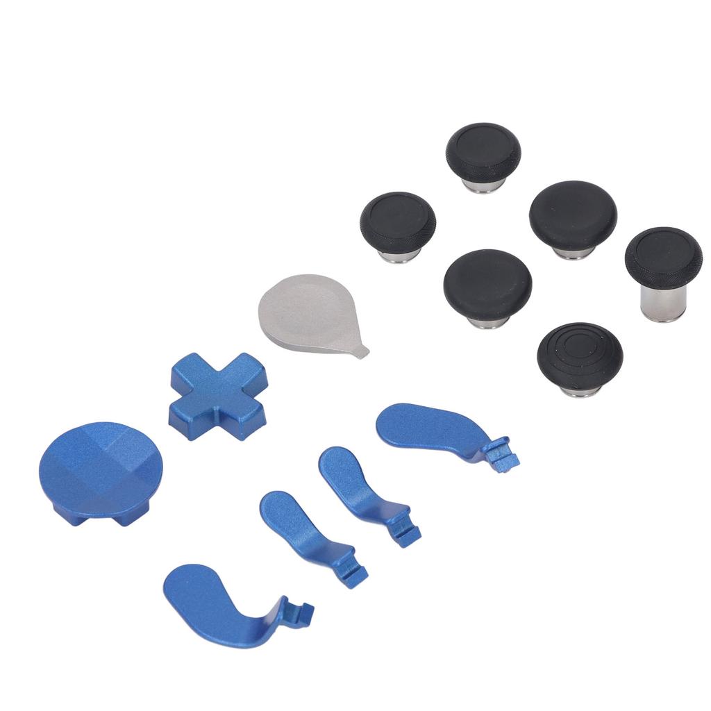 Controller Thumbsticks Set Stainless Steel Rubber D Pads Paddle Controller Accessories for Elite Series 2 Blue